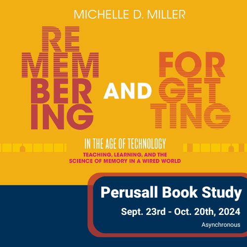 Image displays the title of Michelle Miller's book, "Remembering and Forgetting in the Age of Technology."