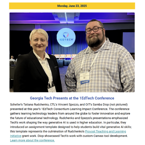 A screenshot from the June 23, 2025, newsletter.