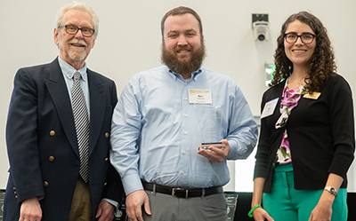 The Center for Teaching and Leanring presents Dr. Ben Galfond with the Innovation and Excellence in Laboratory Instruction Award during the 2023 Georgia Tech Faculty and Staff Honors Luncheon. 