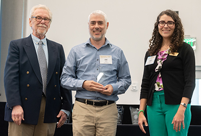 The Center for Teaching and Leanring presents Dr. Joel Sokol with the Teaching Award for Online Teaching Excellence during the 2023 Georgia Tech Faculty and Staff Honors Luncheon. 