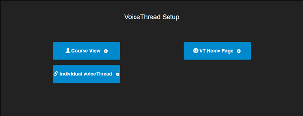 VoiceThread Link options