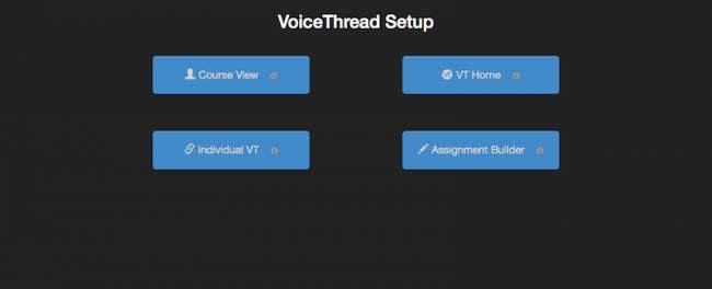 VoiceThread Assignment link Options