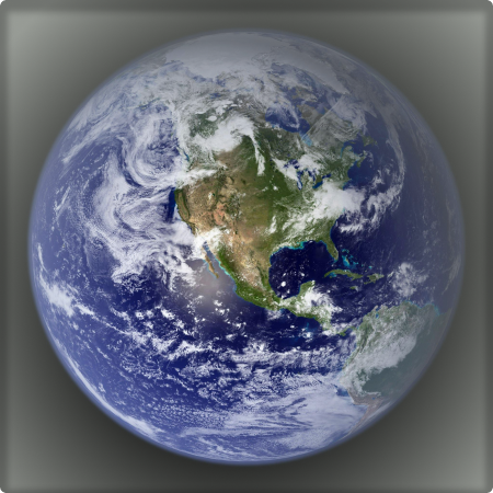 Photo of the Earth from space.