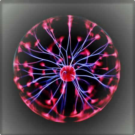 A photo of a plasma ball.